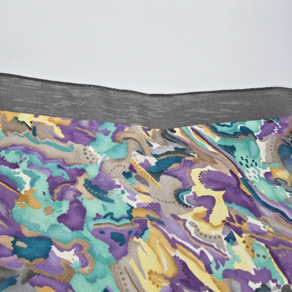 Missoni Multicolor Pattern Square Scarf Silk Grey… - image 4